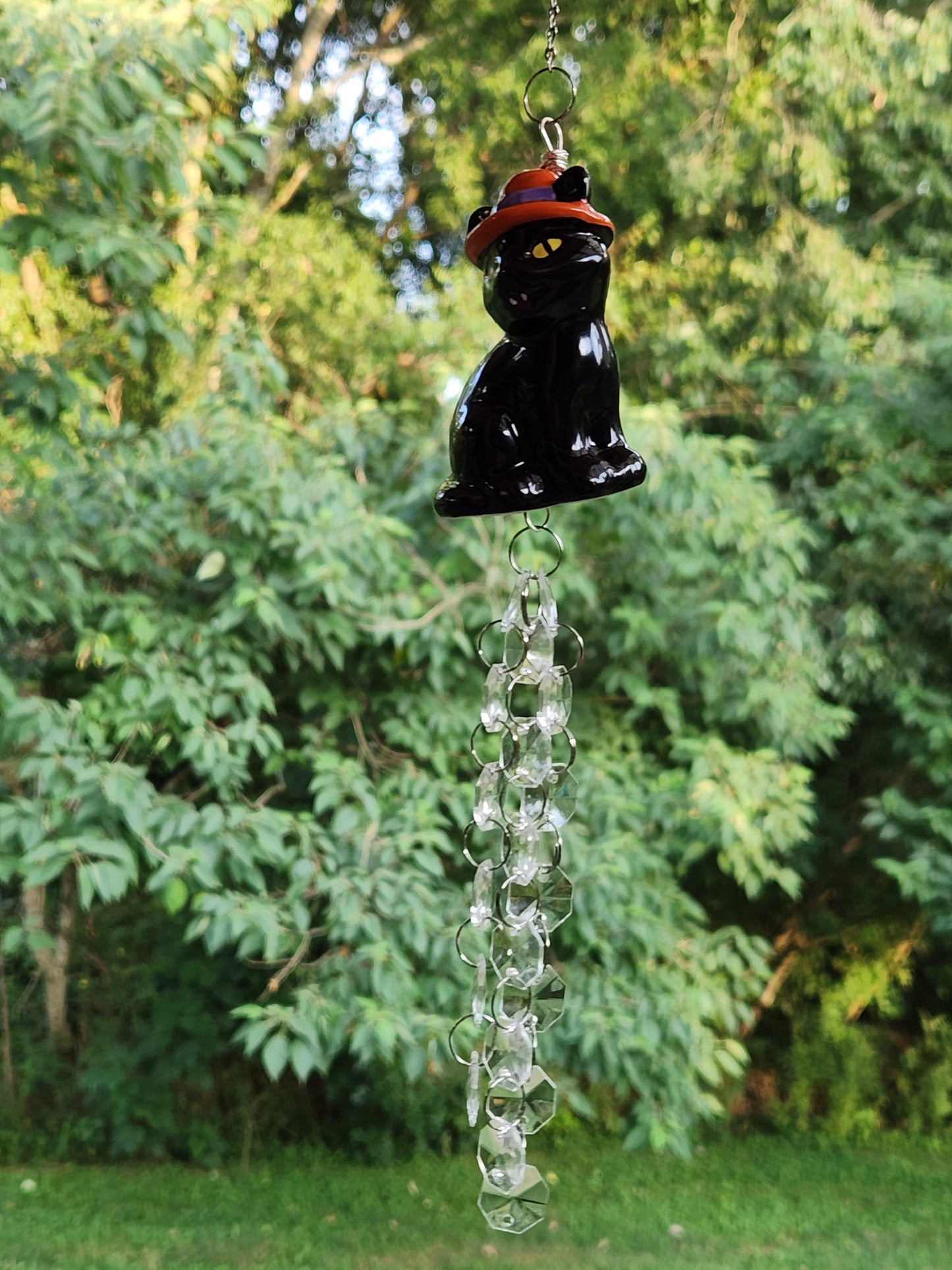 Witch Cat Halloween Suncatcher