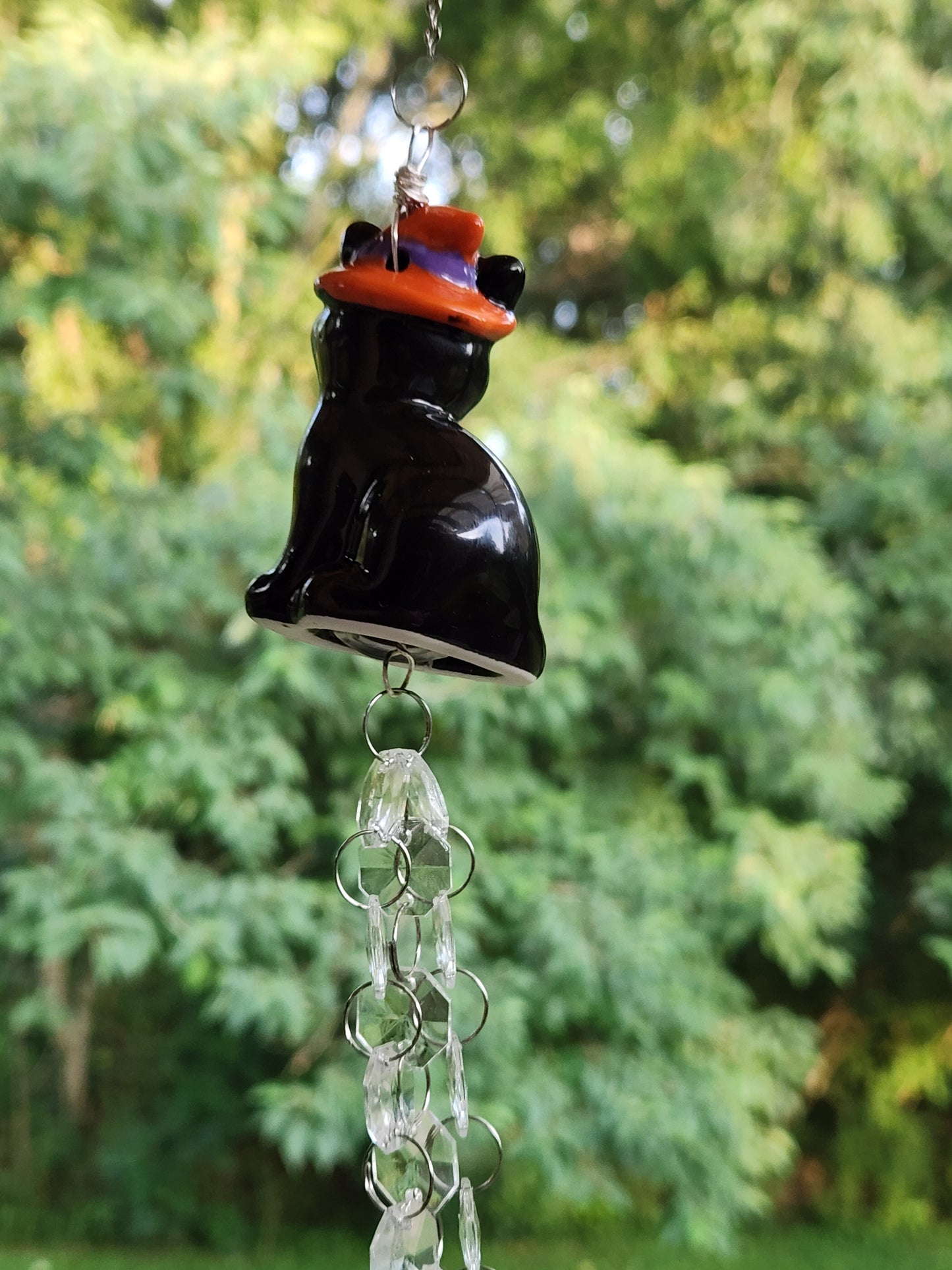 Witch Cat Halloween Suncatcher