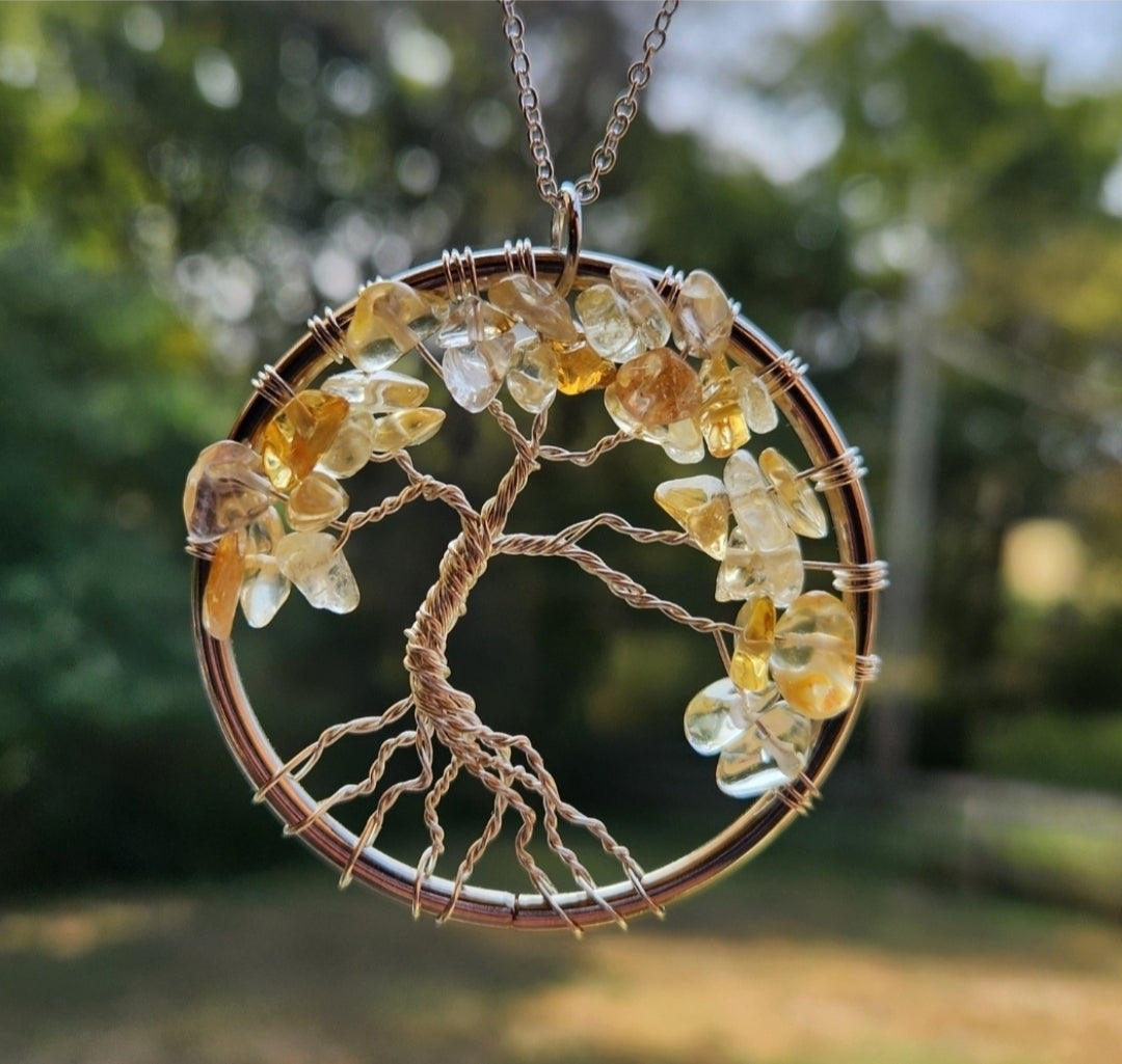 Tree Of Life Pendant Necklace Many Gemstones To Choose From!