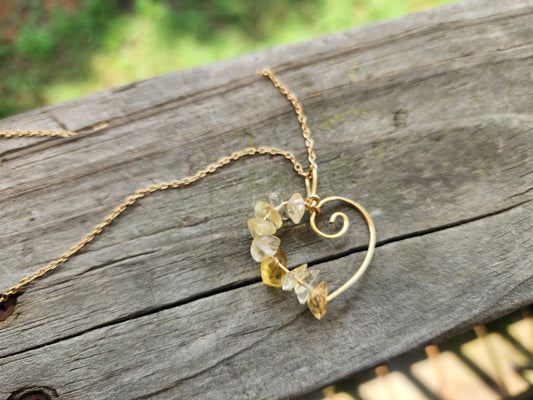 Citrine Signature Heart Necklace