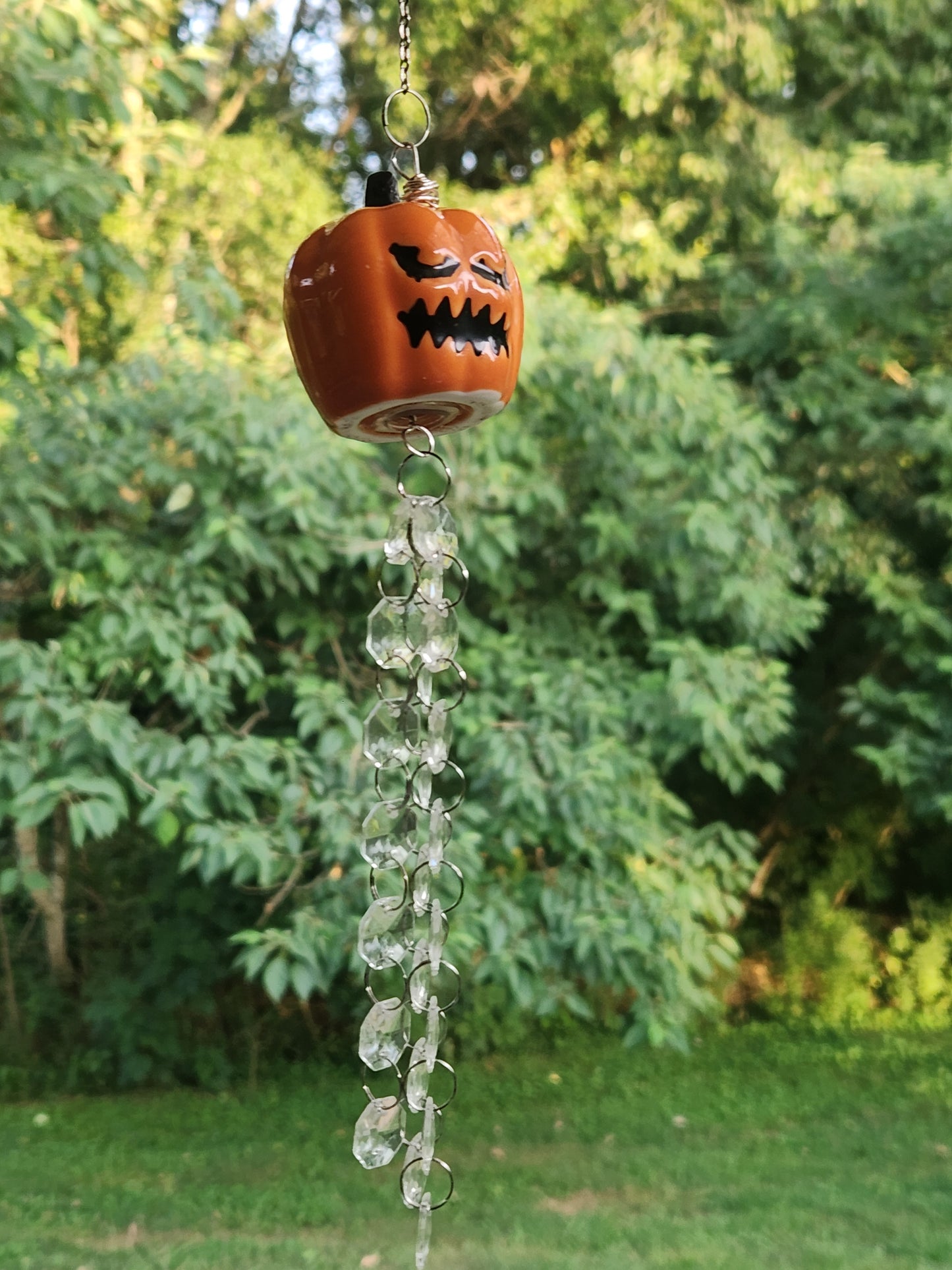 Jack 'O Lantern Pumpkin Halloween Suncatcher