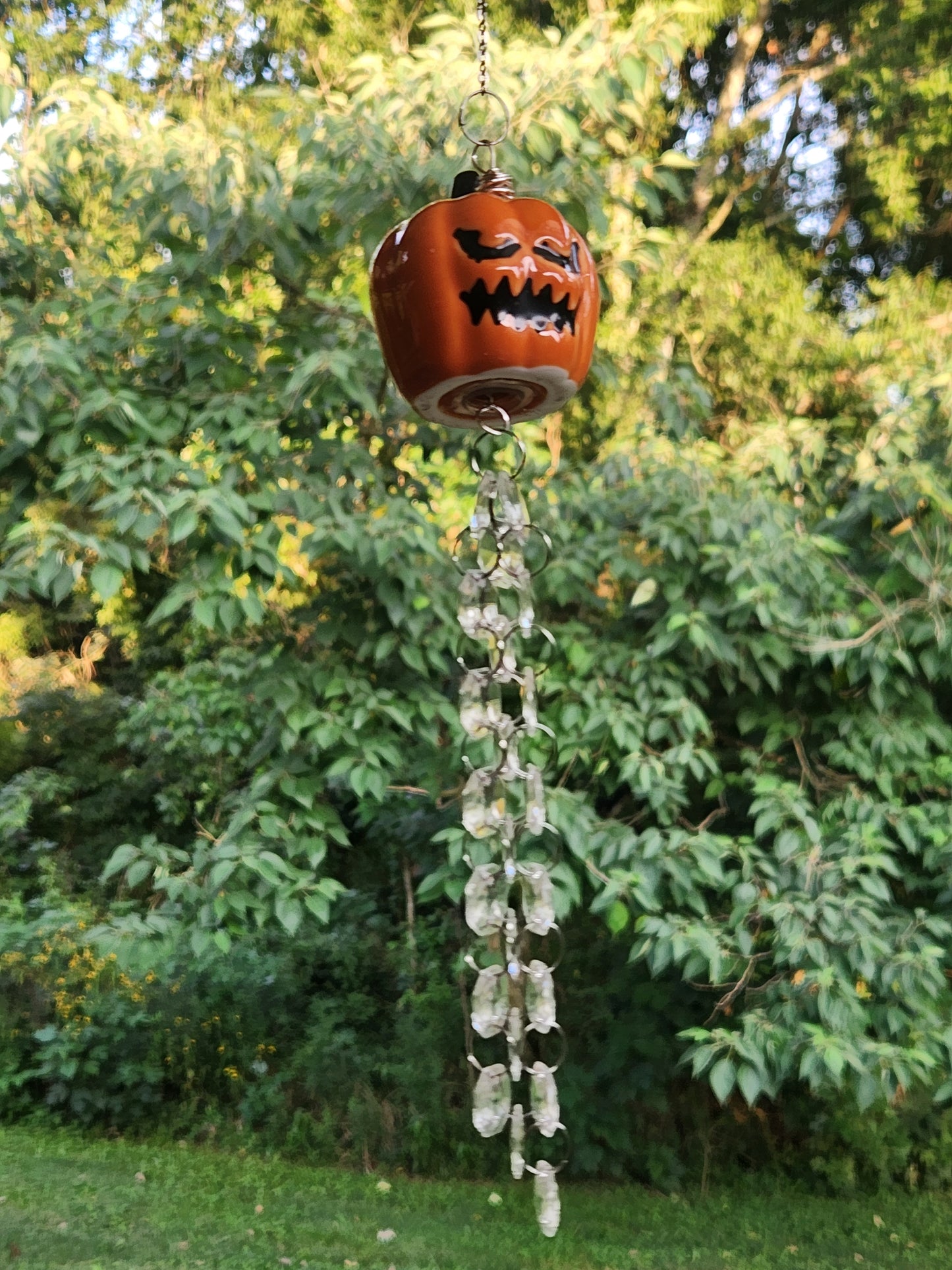 Jack 'O Lantern Pumpkin Halloween Suncatcher