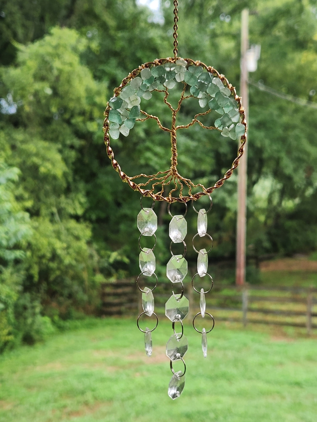 Aventurine Tree Of Life Suncatcher