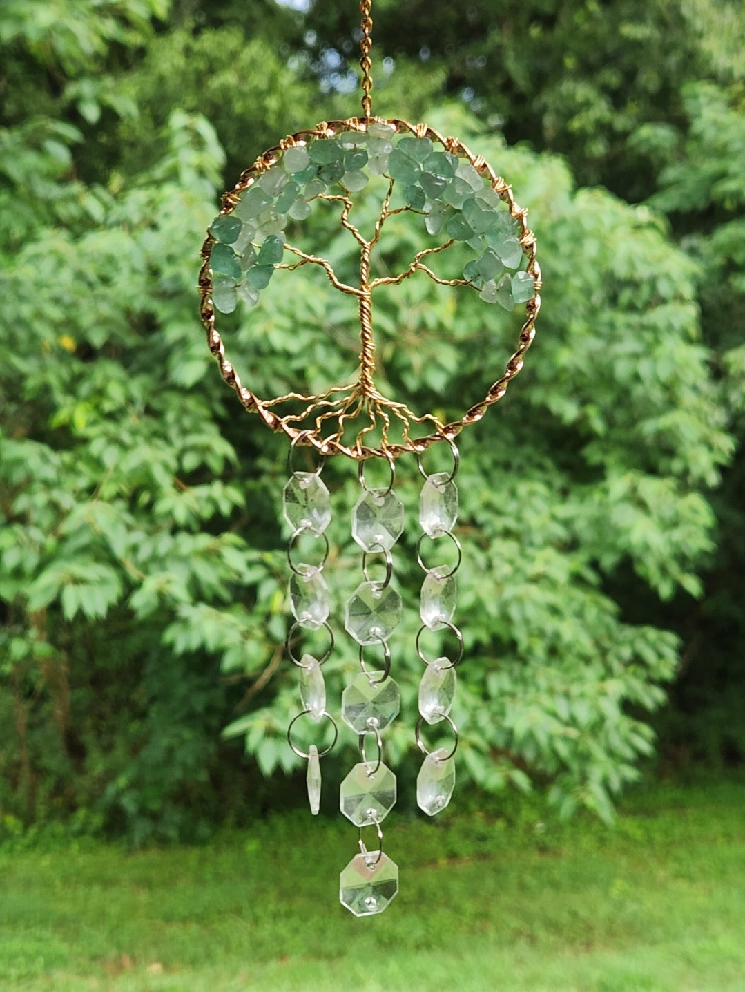 Aventurine Tree Of Life Suncatcher